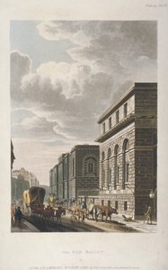 Vista de Old Bailey, mirando al norte, Ciudad de Londres, 1814 de Rudolph Ackermann