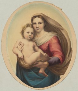 Copia después de la Madonna Sixtina de Rafael de Rudolph Geudtner