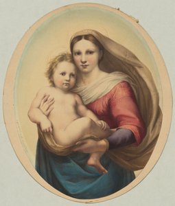 Copia de la Madonna Sixtina de Rafael, siglo XIX de Rudolph Geudtner