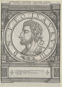 El emperador romano de Oriente León III (huella)