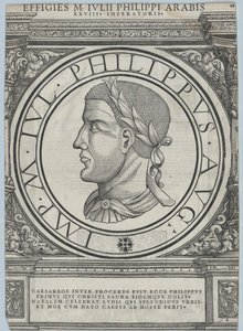 El emperador romano Filipo el Árabe (huella) de Rudolph Wyssenbach