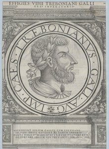 Emperador romano Treboniano Galo (huella) de Rudolph Wyssenbach