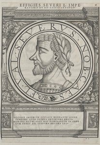 El emperador romano de Occidente Libio Severo (huella)