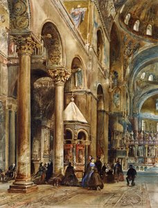 Interior de la Basílica de San Marcos, Venecia, 1884