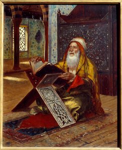 El escritorio Un imán leyendo el Corán de Rudolphe Ernst