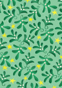 Patrón de Navidad verde, 2016 de Runa Anastasiya Rudaya