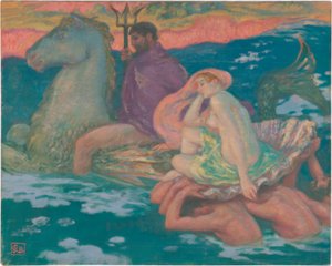 Poseidón y Anfitrite de Rupert Bunny