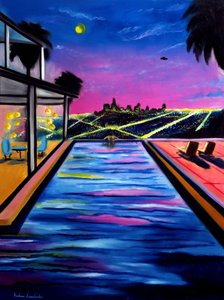 Los Angeles Lights, 2025 (óleo sobre lienzo)