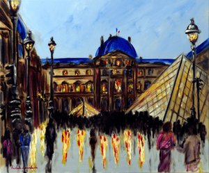 Museo del Louvre de París, 2025 (óleo sobre lienzo) de Ruslana Levandovska