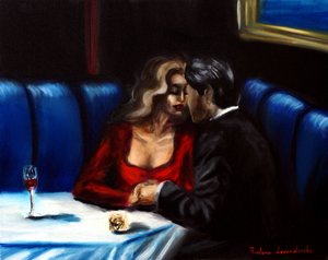 Tarde romántica, 2024 (óleo sobre lienzo) de Ruslana Levandovska