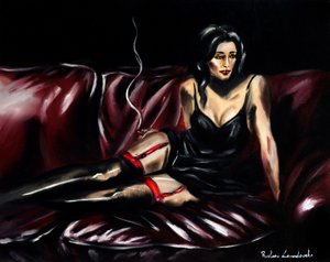 Sultry in Shadows, 2025 (óleo sobre lienzo)