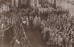 Coronación del Zar Nicolás II y la Zarina Alexandra de Rusia, Catedral de la Asunción, Moscú de Russian Photographer