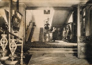 Interior del Hotel Slavianski Bazaar (Bazar) en Moscú, siglo XX (fotografía) de Russian Photographer