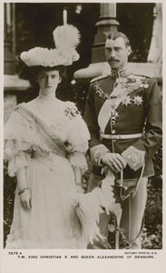 Rey Christian X y Reina Alexandrine de Dinamarca