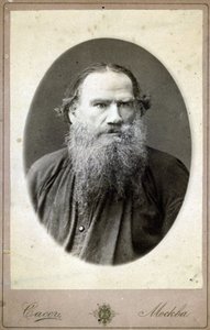 Retrato de Lev Nikolaievitch, Conde Tolstoi (Leon Tolstoi), escritor ruso (1828-1910). de Russian Photographer