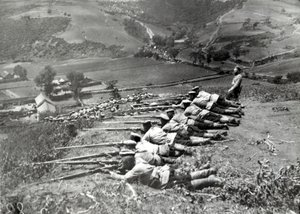 Tropas rusas durante la guerra ruso-japonesa, 1904 de Russian Photographer