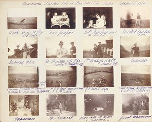 La familia imperial rusa, página de un álbum de fotografías, c.1897-99