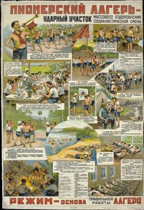 Actividades en el campamento de verano de los Jóvenes Pioneros Soviéticos de Russian School