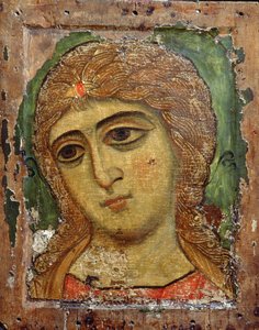 Arcángel Gabriel (Ángel con Cabello Dorado) icono ruso, siglo XII