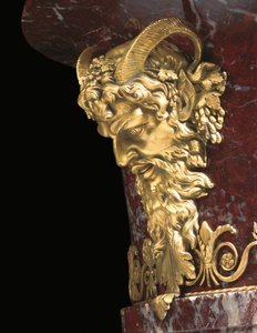 Detalle de uno de un par de jarrones, c.1790