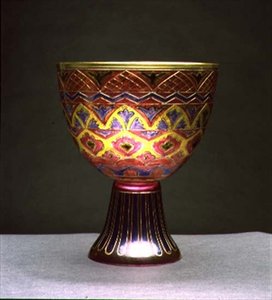 Cuenco Esmaltado con Diseño Geométrico Simple, probablemente provincial, 1880 de Russian School