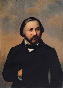 Retrato de Mikhail Ivanovich Glinka (1804-57), 1850s