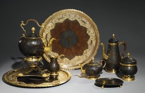 Servicio de té y café, probablemente del taller Demidoff, los Urales, c.1770 de Russian School
