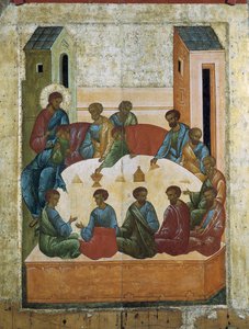 La última cena de Russian icon.