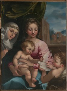 Virgen y el Niño con el joven San Juan Bautista y Santa Catalina de Siena de Rutilio Manetti