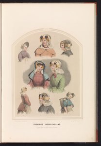 Traje tradicional de Holanda Septentrional, 1857 Provincia de Holanda del Norte. / XXIII (título sobre objeto) de Ruurt de Vries