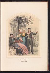 Traje tradicional de South Beveland en Zelanda, 1857 Provincia de Zelanda. Isla de Zuid-Beveland / XIX (título sobre objeto)