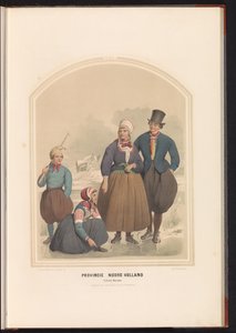Traje tradicional de la isla de Marken en Holanda Septentrional, 1857 Provincia de Holanda del Norte. Isla de Marken / XXX (título sobre objeto)
