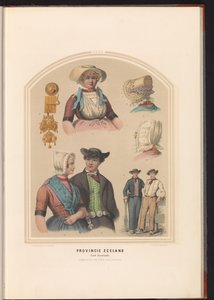 Traje tradicional de la isla de Zuid-Beveland en Zelanda, 1857 Provincia de Zelanda. South Beveland / XXXII (título sobre objeto)