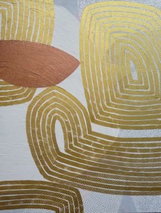 Curvas abstractas doradas de SAN STARLING