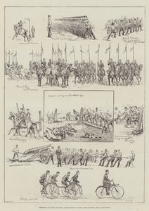 Bocetos en el Torneo Militar en el Agricultural Hall, Islington