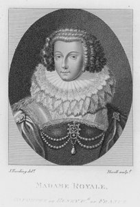 Madame Royale, hija de Enrique IV de Francia (grabado) de S. (after) Harding