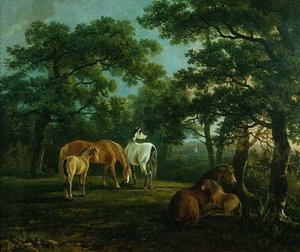Caballos en un paisaje