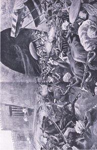 Motín indio: Cómo lucharon para sofocar la revuelta en Hindustán, ilustración de British Battles on Land and Sea, 1915