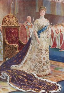 La reina María con el traje de la coronación de S. Begg