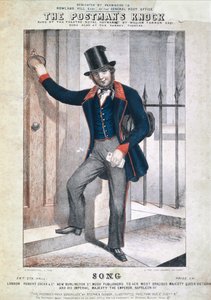 El golpe del cartero, portada de una hoja de canción, por Stephen Glover de S. Rosenthal
