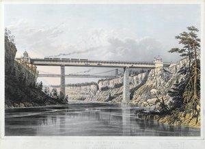Ferrocarril Grand Trunk de Canadá: Puente Victoria, 1854 de S. Russell