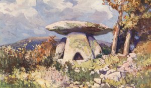 Dolmen de Grandmont (litografía en color) de Sabine Baring Gould
