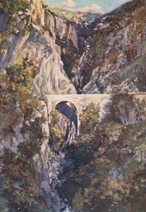 El salto de la cabra, Le Vigan (litografía en color)