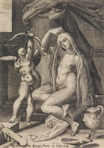 Venus y Cupido, 1571-1650 de Sadeler