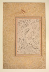 Dragón y nubes, ca. 1600 de Sadiqi Beg.