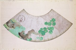 Abanico con diseño de arce