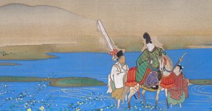 Seis ríos joya Mu-Tamagawa, ca. 1839 de Sakai Oho