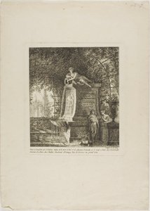 La fuente enrejada, frontispicio de Paysages Dédiés à M. Warelet de Salomon Gessner