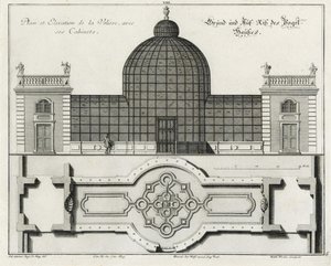 Planta y alzado de la pajarera del "Jardincito" de Salomon Kleiner