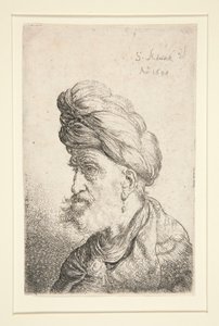 Busto de hombre con turbante